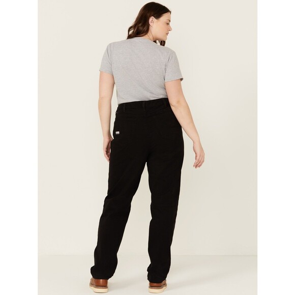 Ariat Rebar Pants Women Size 26W Black Perfect Rise Straight Made Tough Workwear - Picture 2 of 10